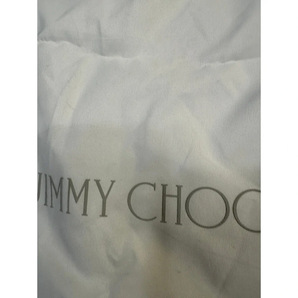 Jimmy Choo White‎ Dust Bag Pouch Made in Italy Polyester 13